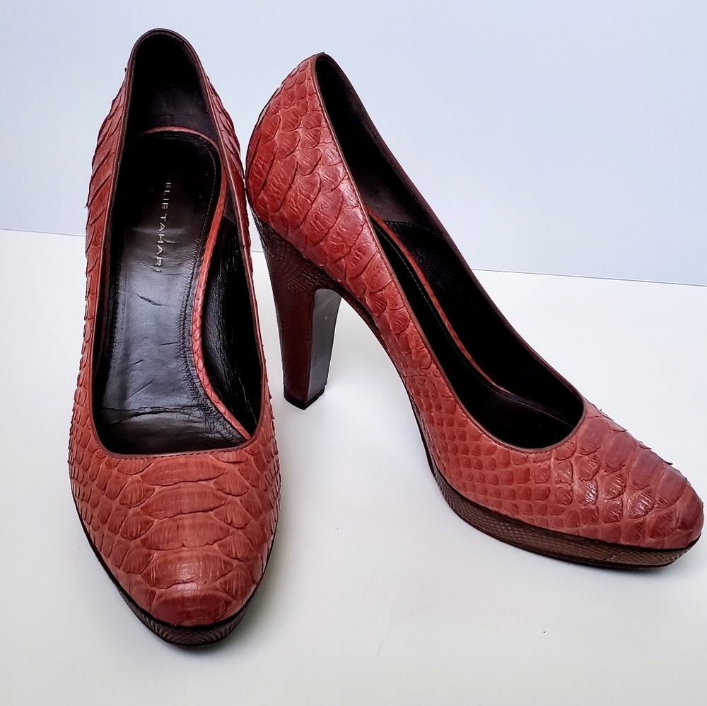 Elie Tahari - Python "Mika" Platform Pump - image 1